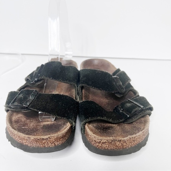 Birkenstock Arizona Black Suede Sandals Size 38 7 Women’s - Picture 5 of 5